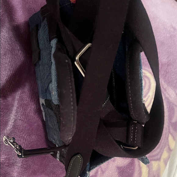 Coach Blue and Black Patchwork Tote - Picture 5 of 5